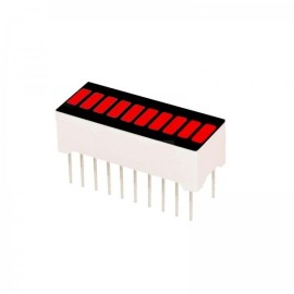 Display Barra De Leds Con 10 Leds Rojos